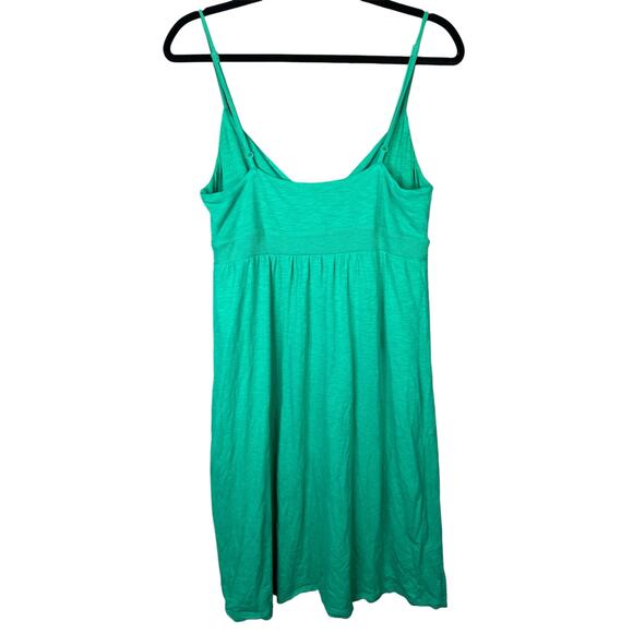 Boden Spring Summer Sleeveless V Neck Green Blue Teal Mini Sundress Size 6R - Picture 2 of 4